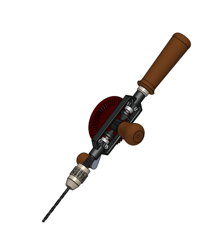 solidworks模型下载手摇钻